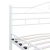 vidaXL Cadre de lit sans matelas blanc m&eacute;tal 200x200 cm
