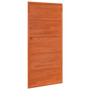 vidaXL Porte de grange Bois de pin massif Brun cire