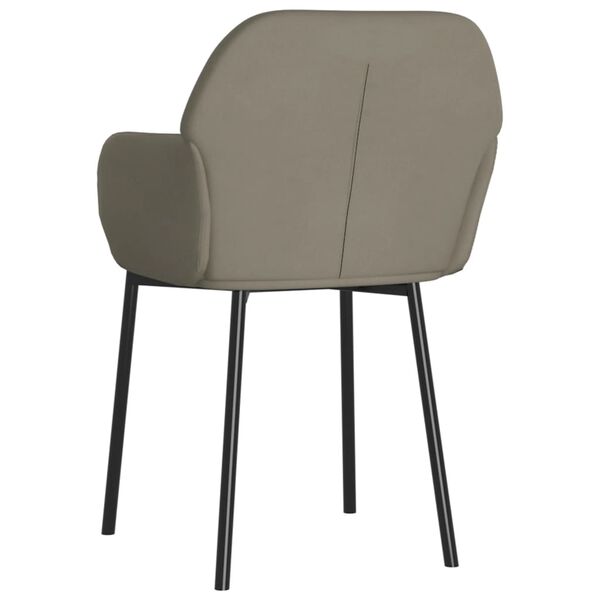 vidaXL Chaises à manger lot de 2 Gris clair Velours
