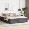 VidaXL Cadre de lit ottoman avec matelas gris 160x200 cm similicuir