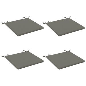 vidaXL Coussins de si&egrave;ge SOEST 4 pc 100 % polyester Gris