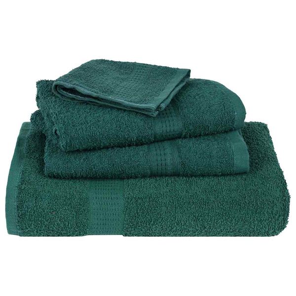 vidaXL Serviettes d'invit&eacute; 2 pcs vert 30x50 cm 360 g/m&sup2; 100% coton