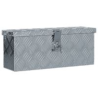 vidaXL Boîte en aluminium 48,5 x 14 x 20 cm Argenté
