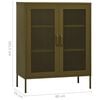 vidaXL Armoire de rangement Vert olive 80x35x101,5 cm Acier