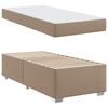 vidaXL Cadre de lit avec matelas Cappuccino 90 x 200 cm tissu