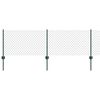 vidaXL Cl&ocirc;ture avec poteau Vert 0,6 x 25 m Acier et PVC