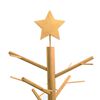 vidaXL Arbre de No&euml;l en bois Marron 150 cm Bois massif en pin