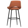 vidaXL Tabourets de bar lot de 2 marron clair similicuir