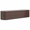 vidaXL Lit sur&eacute;lev&eacute; de jardin Acier galvanis&eacute; marron