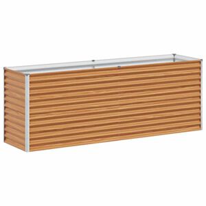 vidaXL Jardini&egrave;re sur&eacute;lev&eacute;e 195 x 50 x 68 cm Acier galvanis&eacute;