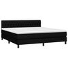 vidaXL Sommier &agrave; lattes de lit avec matelas Noir 180x200 cm Tissu