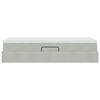 vidaXL Lit avec rangement et matelas Gris clair 100 x 200 cm Velours