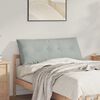 vidaXL Coussin de Dos Gris clair 120 x 50 cm Tissu en velours c&ocirc;tel&eacute;