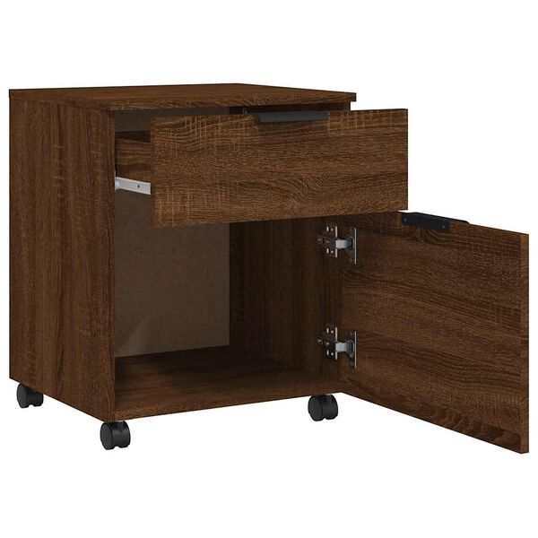 vidaXL Classeur mobile avec roues Ch&ecirc;ne marron 45x38x54 cm Bois