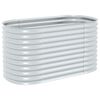 vidaXL Lit sur&eacute;lev&eacute; de jardin 160x80x81 cm Acier galvanis&eacute; Argent&eacute;