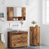 vidaXL Ensemble de mobilier de salle de bain 3 pcs Bois Ancien