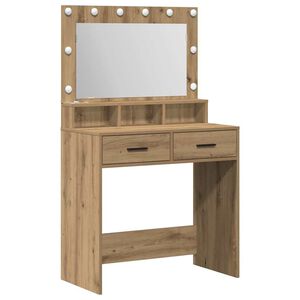 vidaXL Table de Toilette avec tiroir Ch&ecirc;ne artisanal 79 x 41 x 135 cm