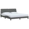 vidaXL Cadre de lit sans matelas gris fonc&eacute; 180x200 cm tissu