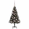 vidaXL Sapin de No&euml;l avec 150 LED avec support Noir 120 cm PVC