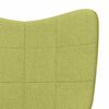 vidaXL Chaise de relaxation avec tabouret Vert Tissu
