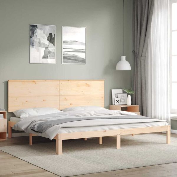 vidaXL Cadre de lit sans matelas 200x200 cm bois massif de pin