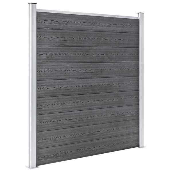 vidaXL Clôture de jardin WPC 1391x186 cm Gris