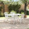 vidaXL Ensemble de salle &agrave; manger pour jardin 5 pcs Blanc Aluminium