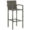 vidaXL Ensemble de bar de jardin 3 pcs Gris