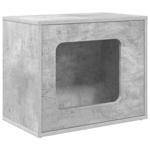vidaXL Maison pour chat B&eacute;ton 51 x 30 x 42,5 cm Bois d'ing&eacute;nierie