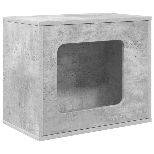 vidaXL Maison pour chat B&eacute;ton 51 x 30 x 42,5 cm Bois d'ing&eacute;nierie