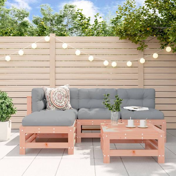 vidaXL Salon de jardin 5 pcs bois massif douglas