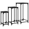 vidaXL Tables d’appoint gigognes 3 pcs noir bois d'ingénierie