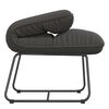 vidaXL Chaise de détente avec cadre en métal Gris foncé Velours