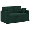 vidaXL Canap&eacute; 2 pcs Vert fonc&eacute; 138 x 78 x 80 cm Velours