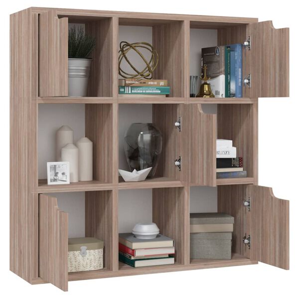 vidaXL Biblioth&egrave;que Ch&ecirc;ne Sonoma gris 88,5x27,5x88cm Bois d'ing&eacute;nierie