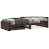vidaXL Cadre de lit sans matelas ch&ecirc;ne marron 75x190cm bois ing&eacute;nierie