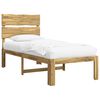 vidaXL Cadre de lit simple avec t&ecirc;te de lit ROSTOCK Blanc 75 x 190 cm