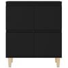 vidaXL Buffets 3 pcs noir 60x35x70 cm bois d'ing&eacute;nierie