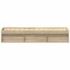 vidaXL Cadre de lit sans matelas ch&ecirc;ne sonoma 100x200 cm