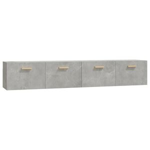 vidaXL Armoires murales 2 pcs Gris b&eacute;ton 100x36,5x35 cm