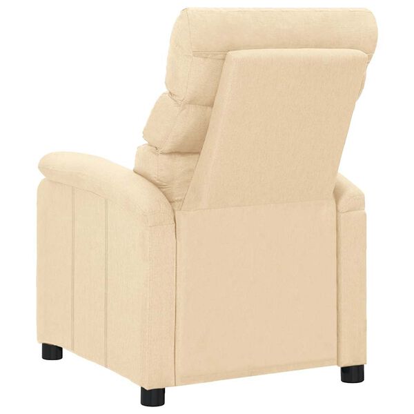 vidaXL Fauteuil de massage Crème Tissu