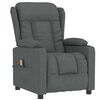 vidaXL Fauteuil de massage Gris fonc&eacute; Tissu