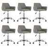 vidaXL Chaises pivotantes &agrave; manger lot de 6 Gris clair Velours