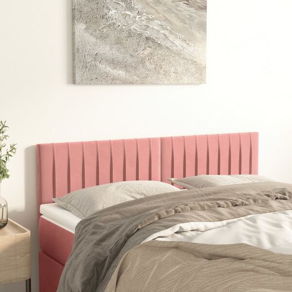 vidaXL T&ecirc;tes de lit Rose 144 x 5 x 78/88 cm Velours