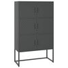 vidaXL Buffet haut Anthracite 80x35x135 cm Acier