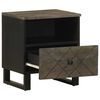 vidaXL Tables de chevet 2 pcs noir 40x33x46 cm bois de manguier solide