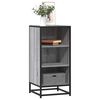 vidaXL Buffet sonoma gris 35,5x35x76 cm bois d'ing&eacute;nierie et m&eacute;tal