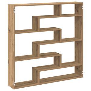 vidaXL &Eacute;tag&egrave;re cube murale 7 compartiments ch&ecirc;ne artisanal