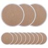 vidaXL Placemets en jute 12 pc Naturel et Blanc 100 % jute Tossa