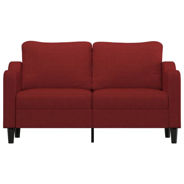 vidaXL Canap&eacute; &agrave; 2 places Rouge bordeaux 140 cm Tissu